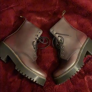 dr martens shriver burgundy